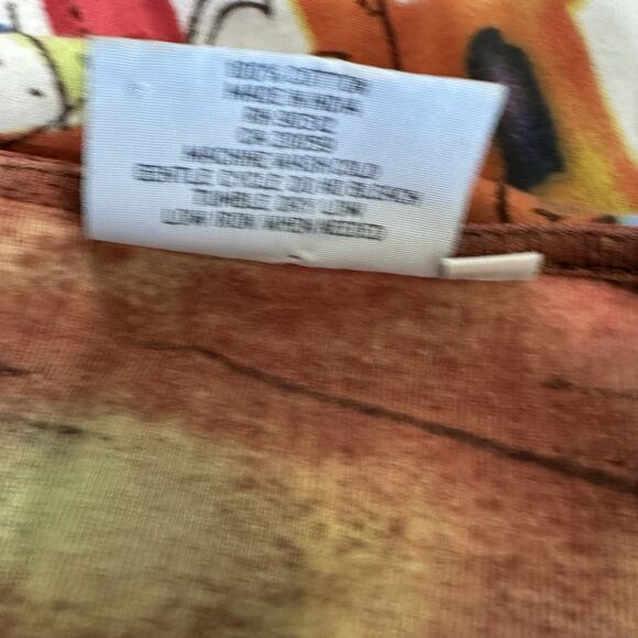 Michael Leu Top Women 2X Watercolor Colorful Cityscape Statement Artsy Vacation - Picture 12 of 13